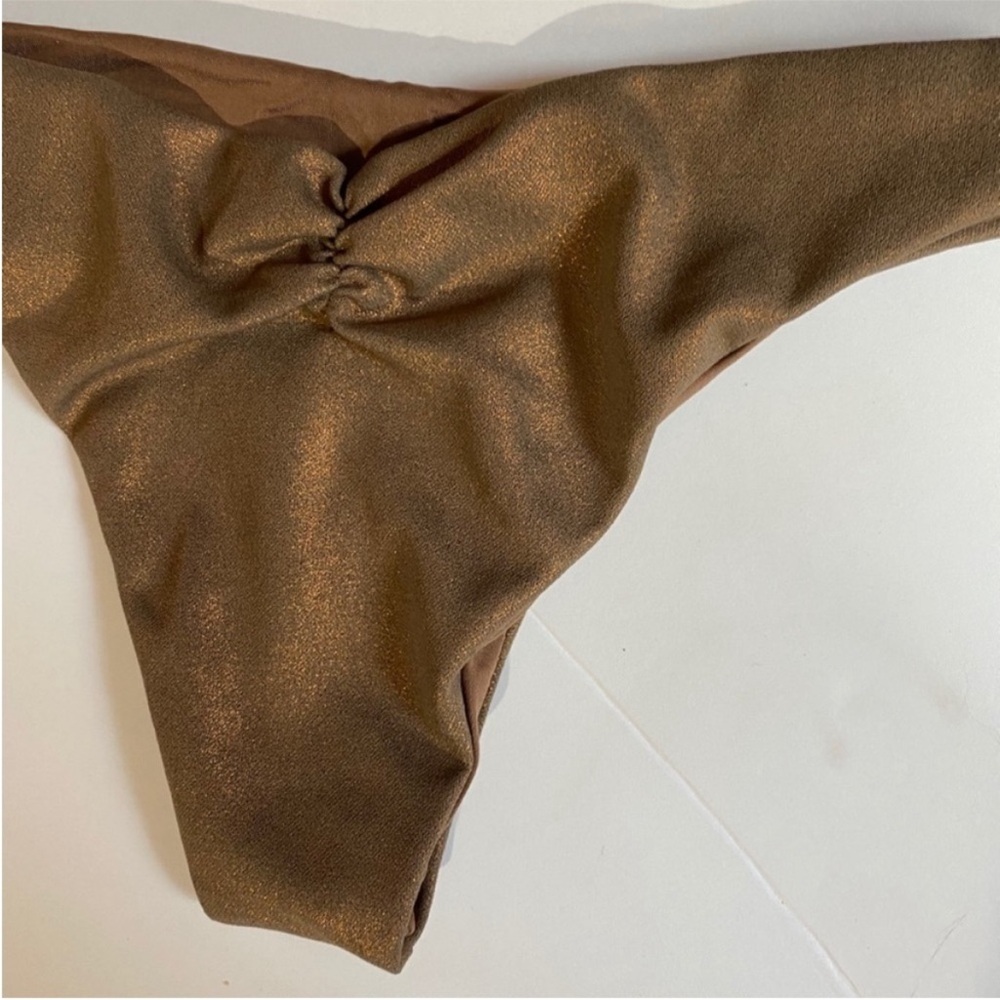 Metallic Bronze Bikini Bottom - Picture 5 of 9
